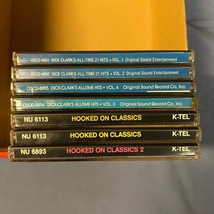 Hooked on Classics (3 CDs) and Dick Clark Hits (4 CDs)